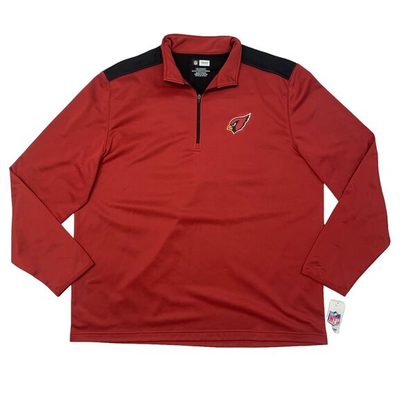 Arizona Cardinals Sweatshirt Mens 2XL XXL Extra Large Quarter Zip NFL Apparel - Picture 1 of 14
